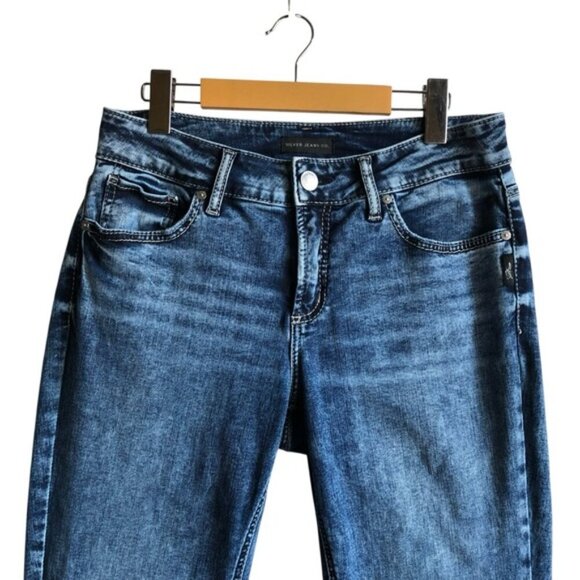 Silver Elyse Curvy Fit Mid Rise Slim Bootcut Jeans Size 28 - Picture 3 of 15